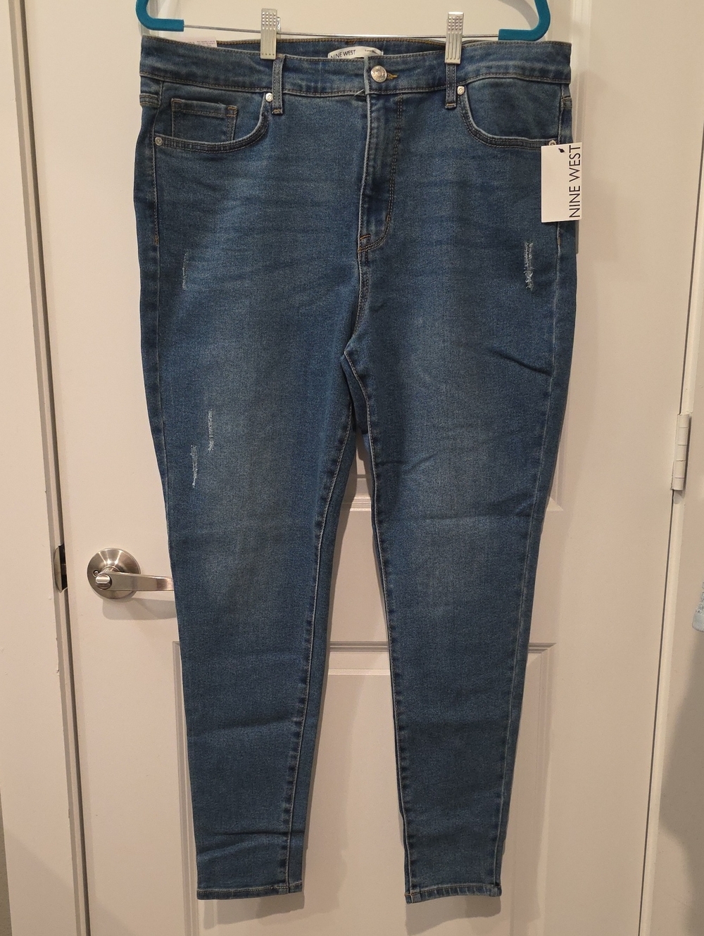 NWT Nine West High Rise Skinny Jeans Size 16 Jules Wash